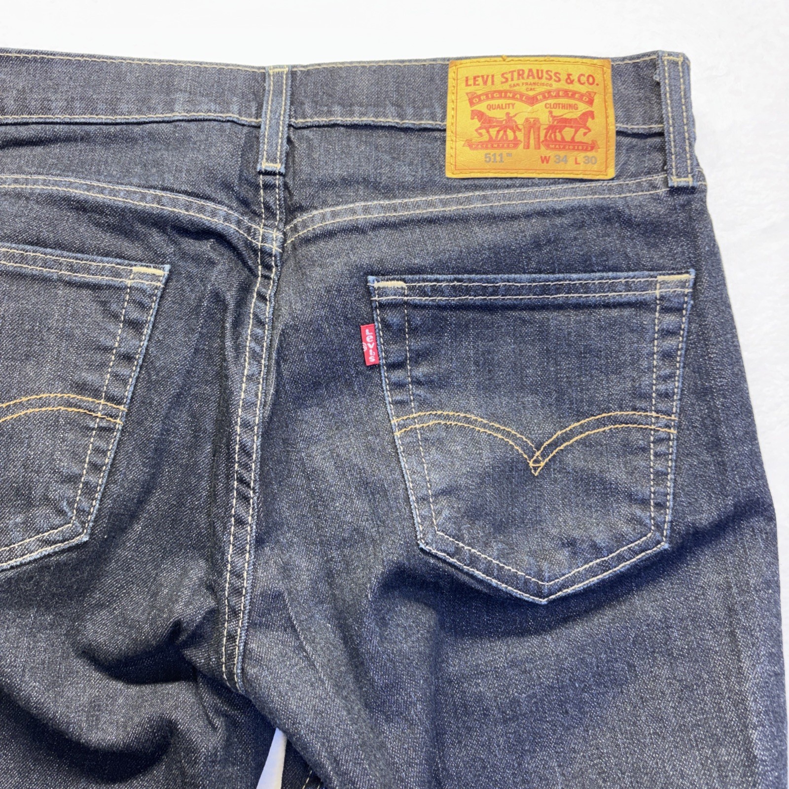 Levi Jeans Men’s 511 Size W34 X L30 Dark Blue PC9-04511-4338 NWOT