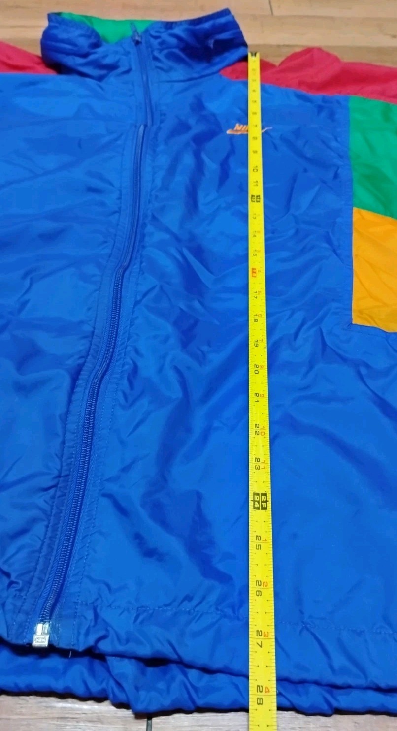 Vintage 80’s 90’s Nike Windbreaker Jacket, Color Block Full Zip XXL