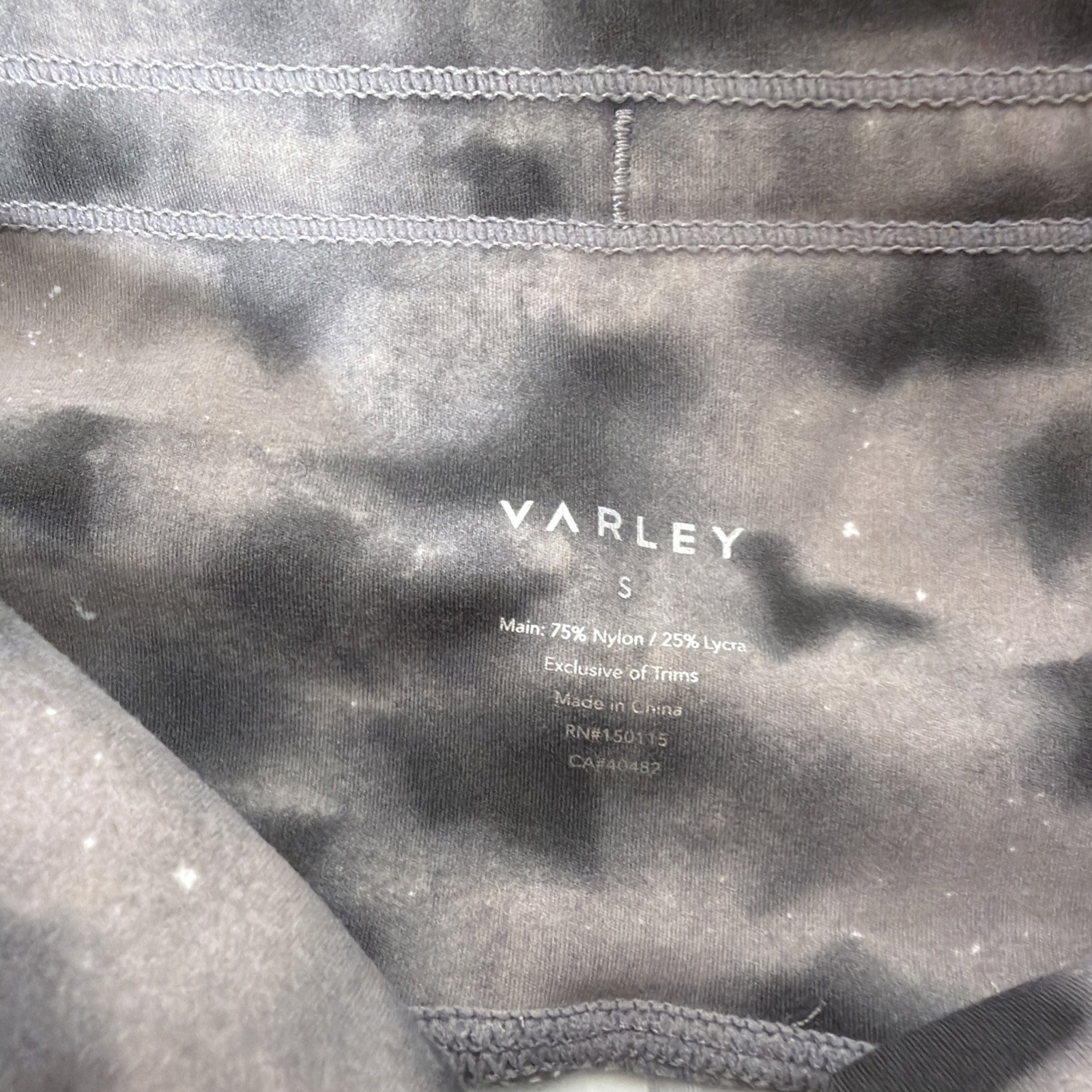 Varley Century Black White Print Athletic Active Leggings Pants Womens Small L30