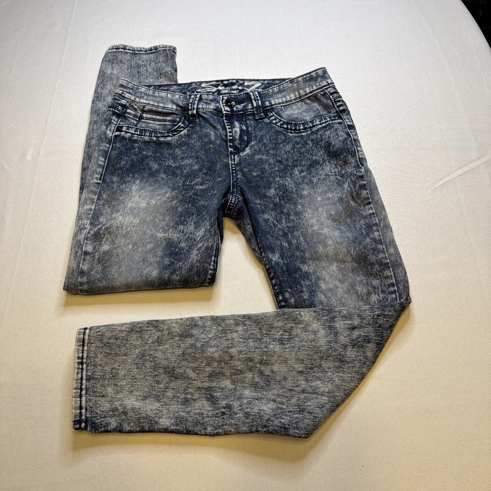 Seven7 Stonewashed Denim Legging Size 4 Retro 80’s # 0068