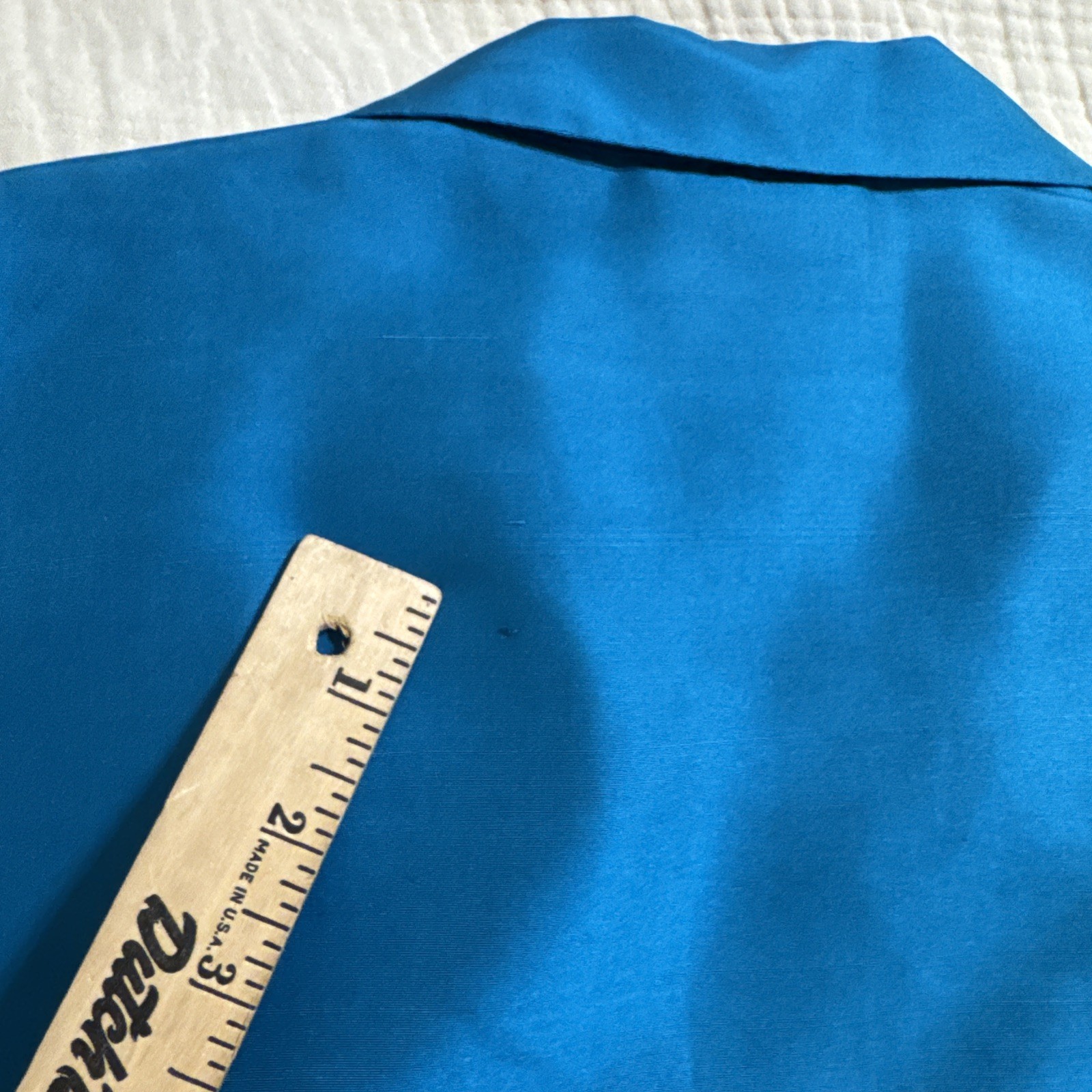 Yves Cossette Depeche Mode Womens Blouse Wrap Around Sleeveless Silk SZ 10 blue