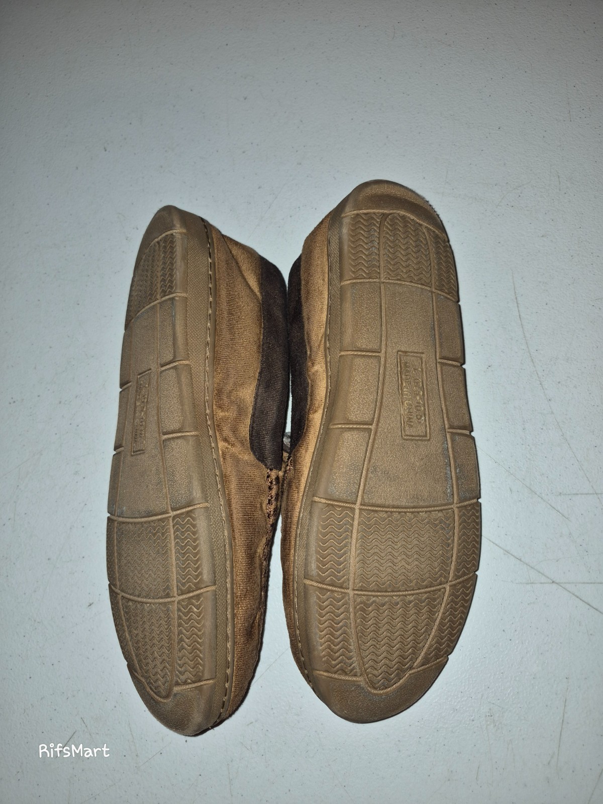 Mens – Unbranded Moccasin Padded Slip On House Shoes – Brown – L