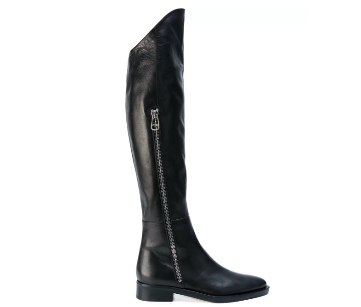 British Mens Genuine Leather Over The Knee High Boots Side Zip Riding Shoes