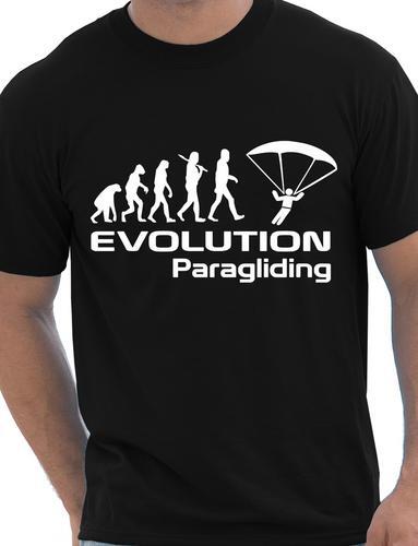 Evolution Of Paragliding Paragliders Gift Mens T Shirt Size S-XXL