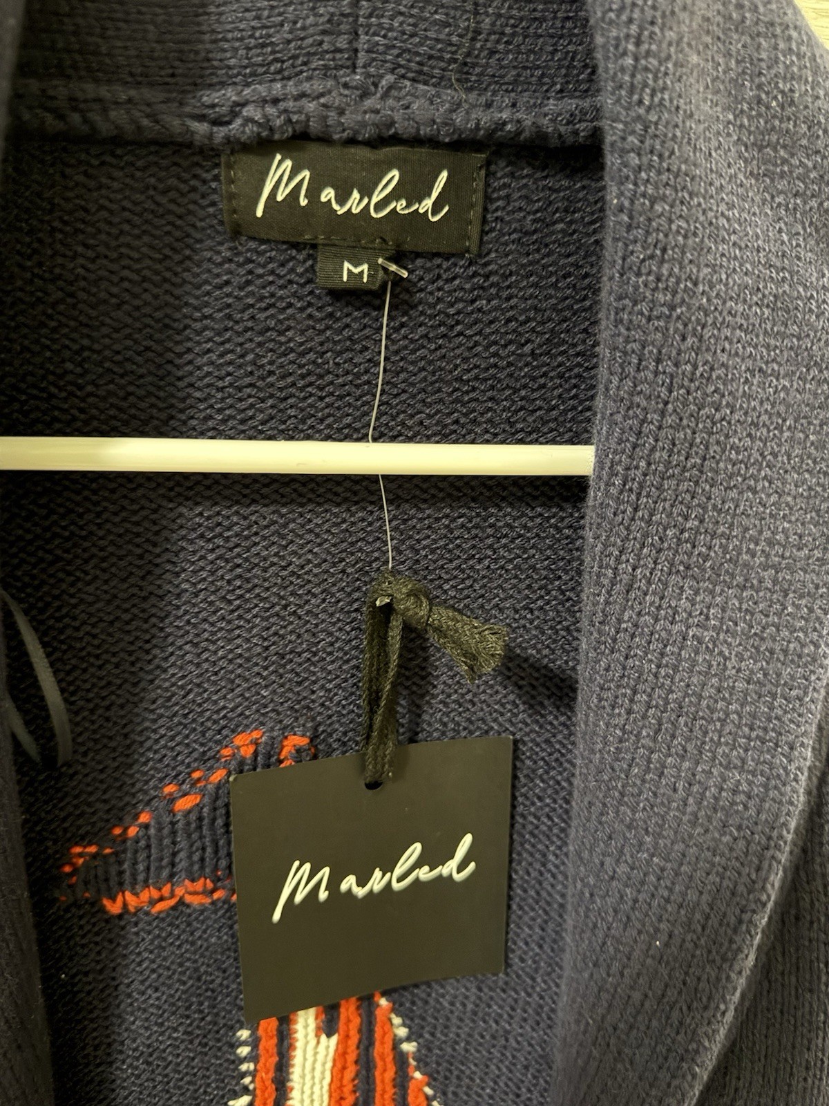 Sailboat Lodge Cardigan in Dark Navy Medium