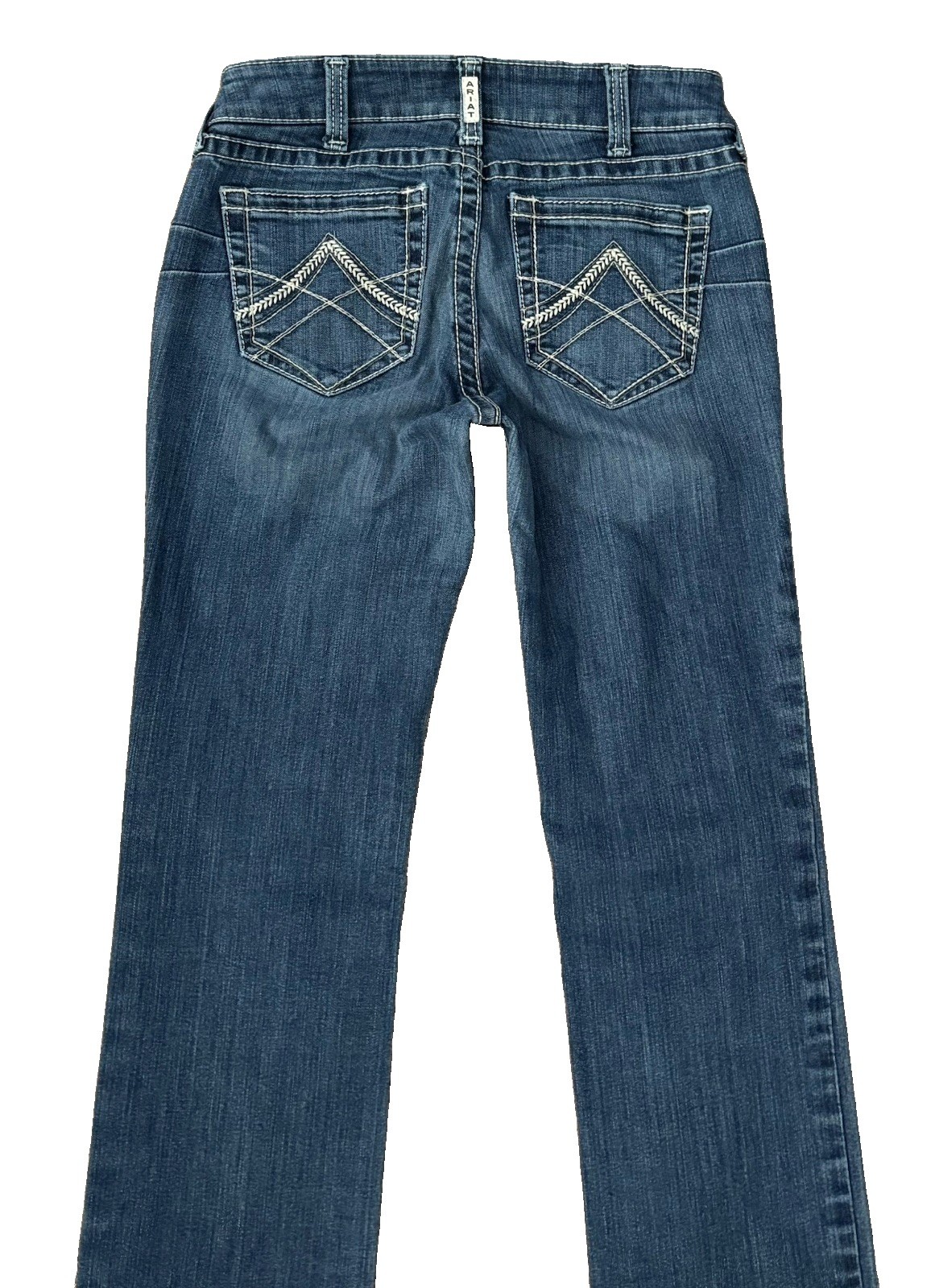 Ariat REAL Womens Jeans Straight Leg Icon Womens 30×33.5 Ocean Stretch Low-Rise