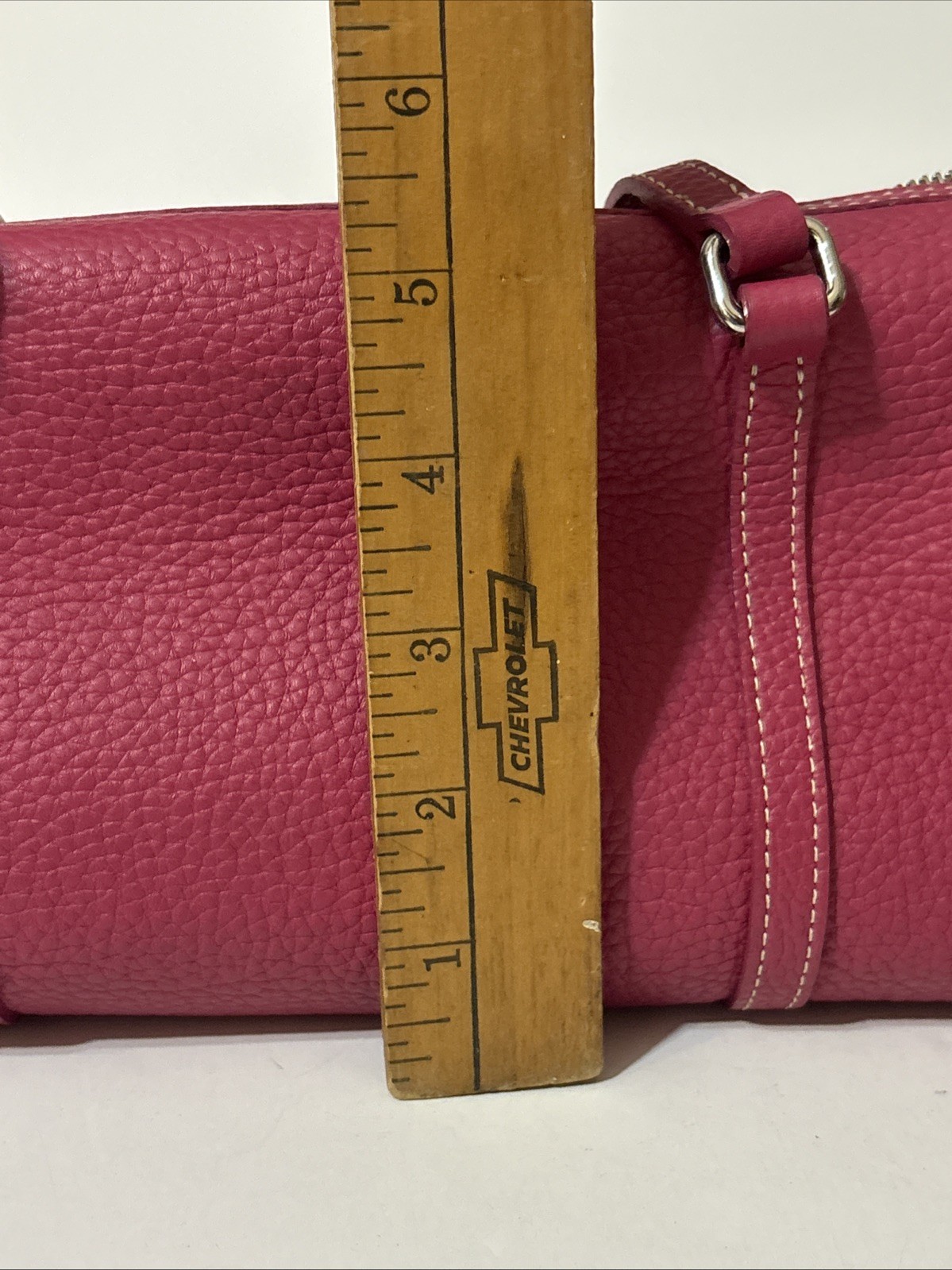 Y2K Dooney & Bourke Pebbled Leather Satchel Barrel Bag Pink Fushia Purse