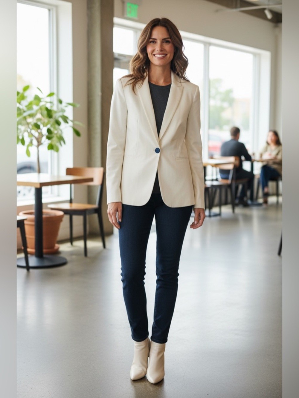 Tahari Cream Women’s Suit Jacket