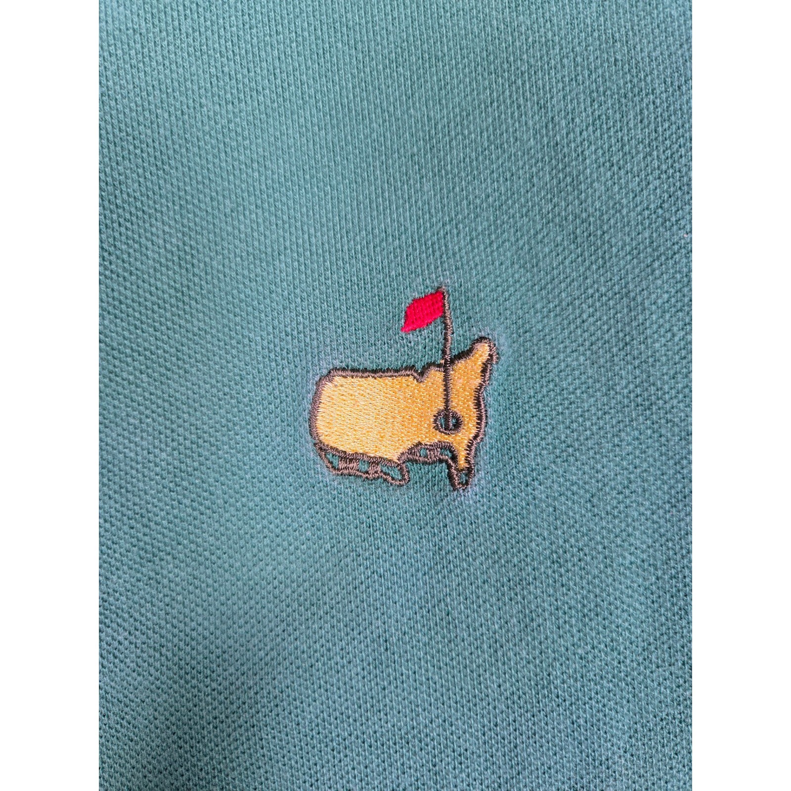 Vintage Slazenger Augusta National Golf Polo Mens Large Green Masters Tournament
