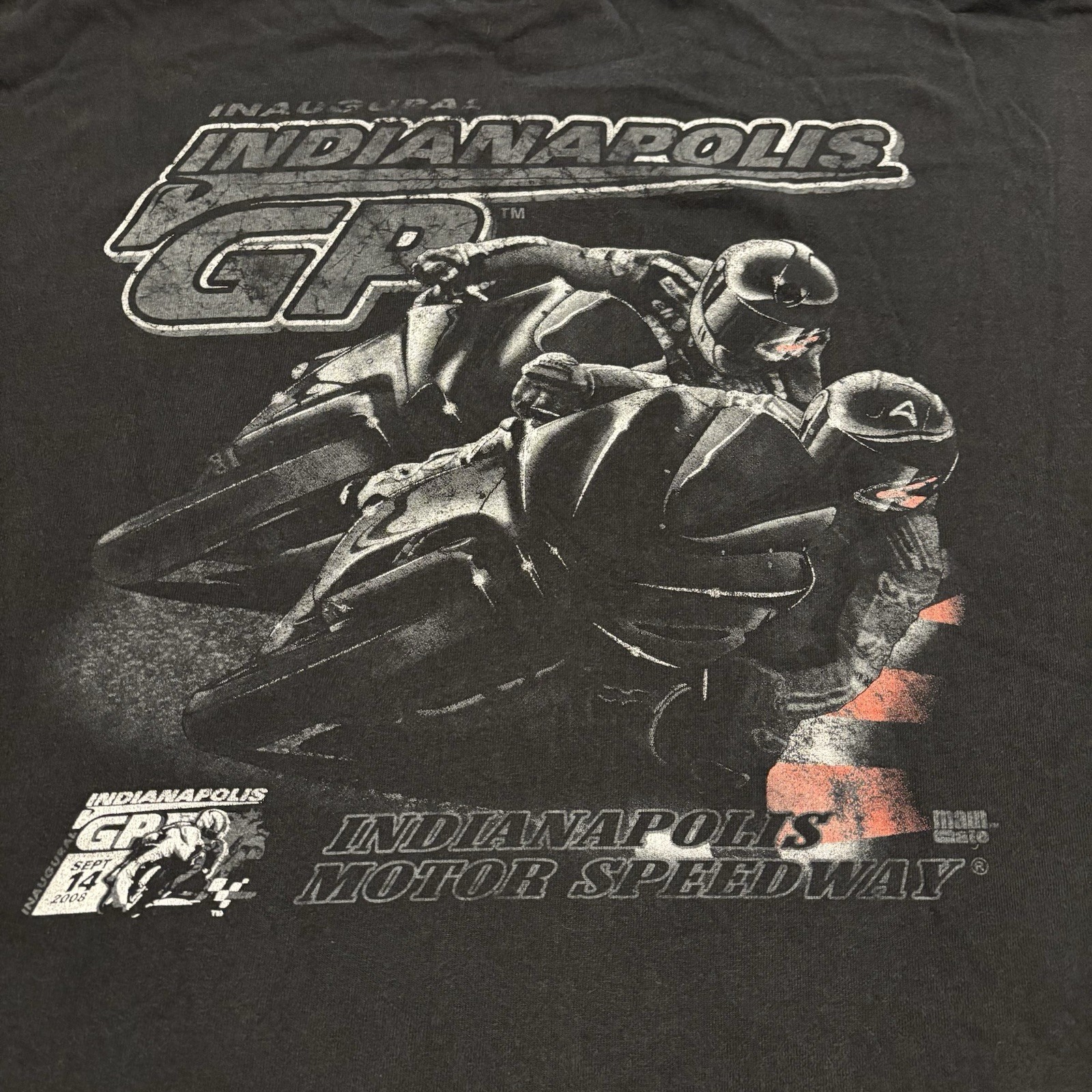 Indianapolis Motor Speedway Inaugural Motorcycle GP 2008 Shirt Mens 3XL Black