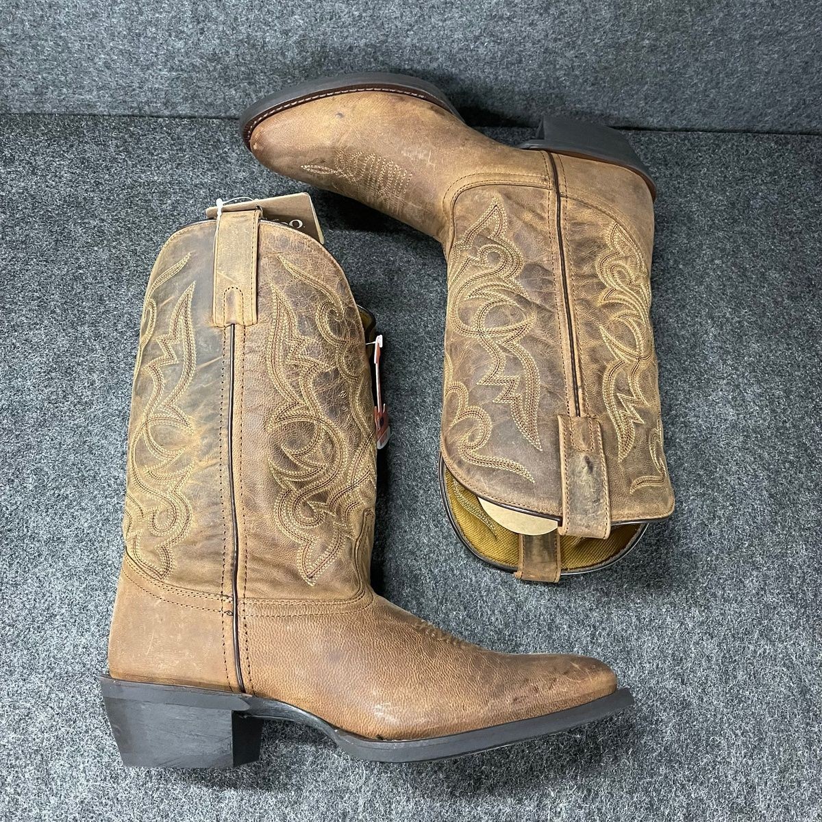 LAREDO Maddie Round Toe Western Boot Women’s Size 10 W Tan Distressed