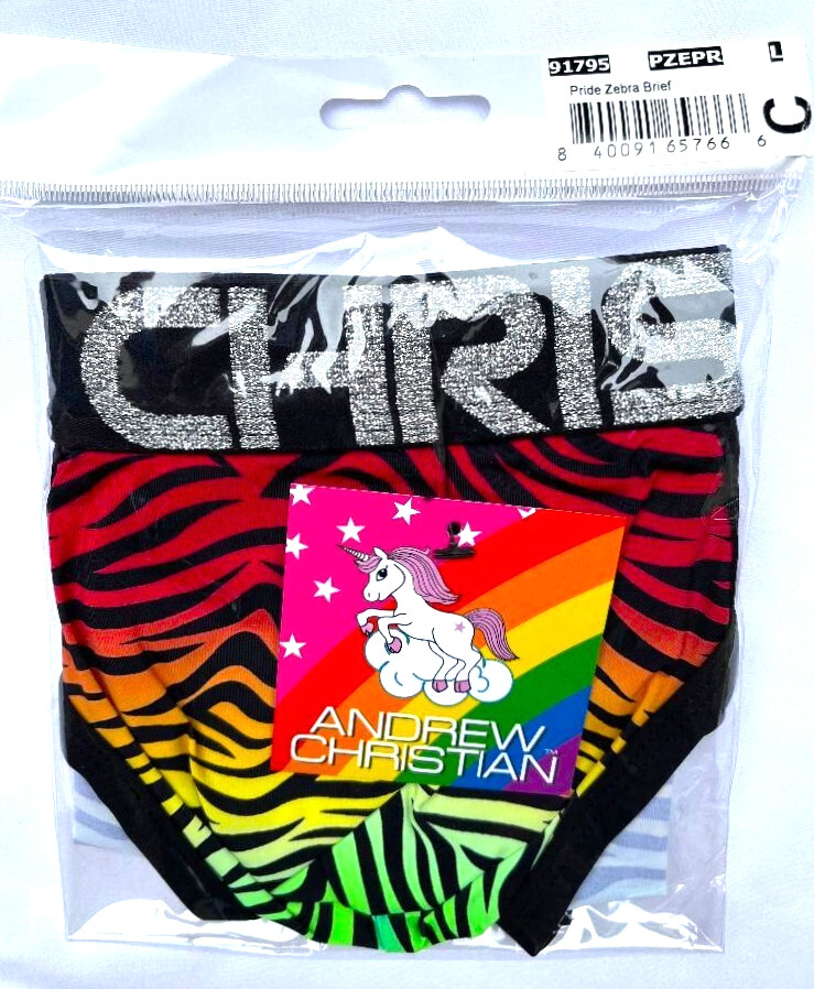 Andrew Christian Pride Zebra Brief – 91795 – Small, Medium & Large