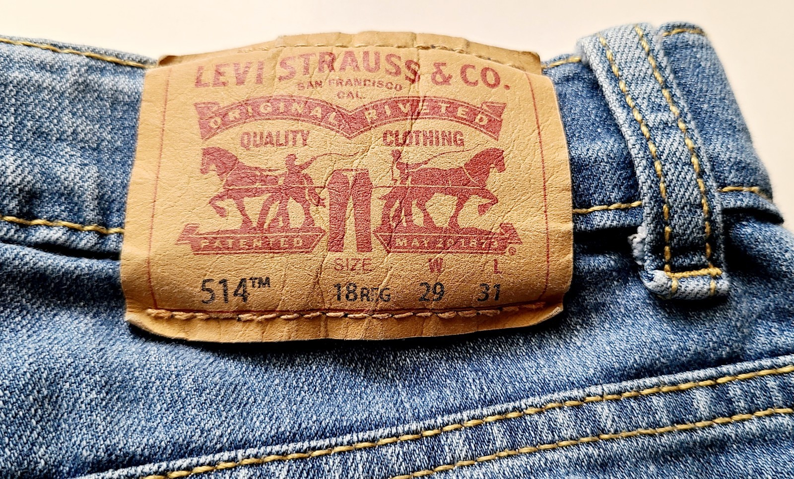 Levis 514 Performance Straight Jeans Boys Size 18 29×31