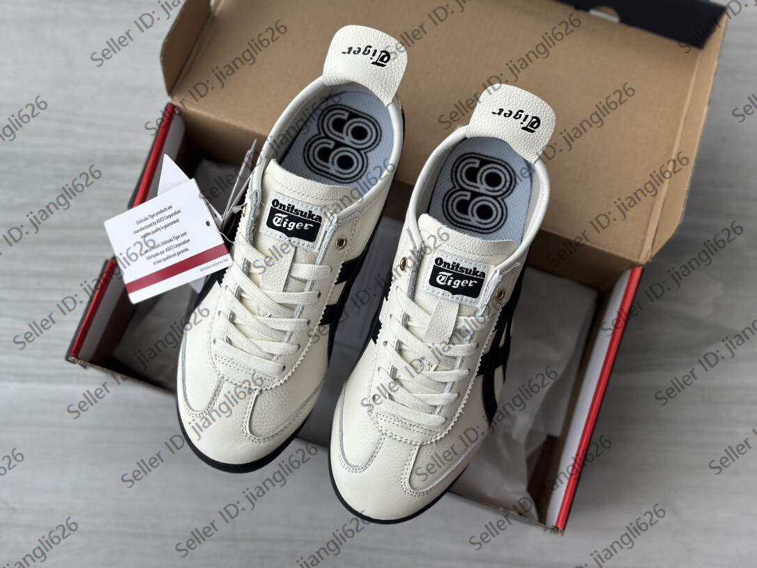 NEW Onitsuka Tiger Mexico 66 Classic Unisex Shoes Birch/Black Vintage Sneakers
