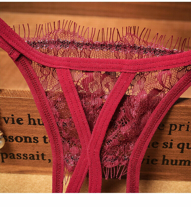 ☆USA☆ Sexy Women Lace Thong G-string Panties Lingerie Underwear Crotchles T-back