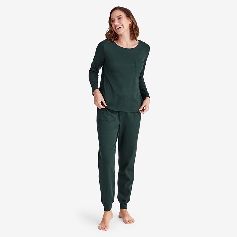 Pima Cotton Women’s Jogger Pants Pajama Set