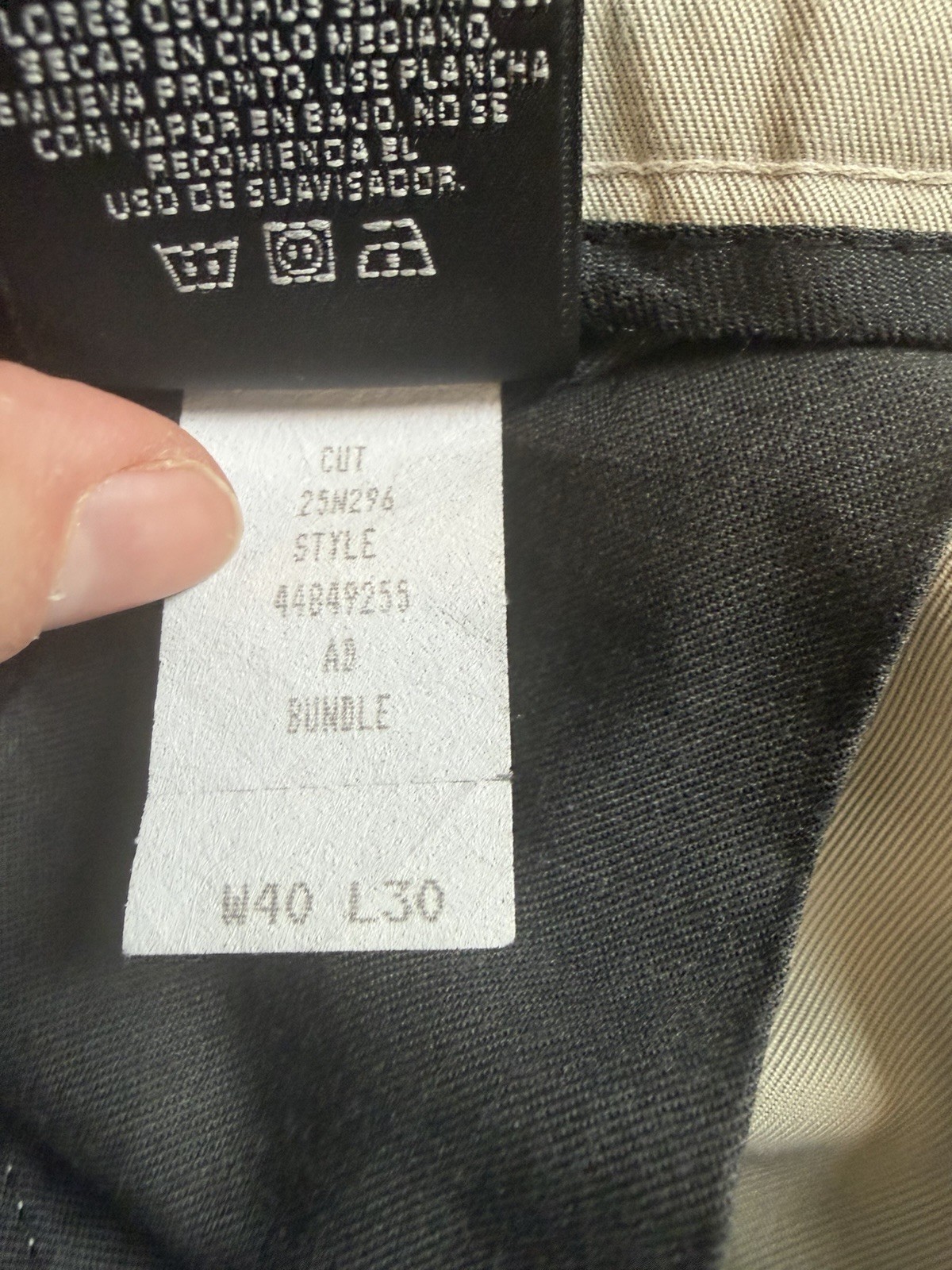 Savane Men’s 40×30 Khaki Pleated Twill Dress Pants Classic Fit