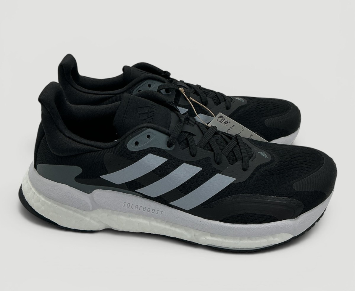 Adidas Solar Boost 21 Men’s Size 8.5 Black/Halo Silver/Grey Running Shoes NWOB
