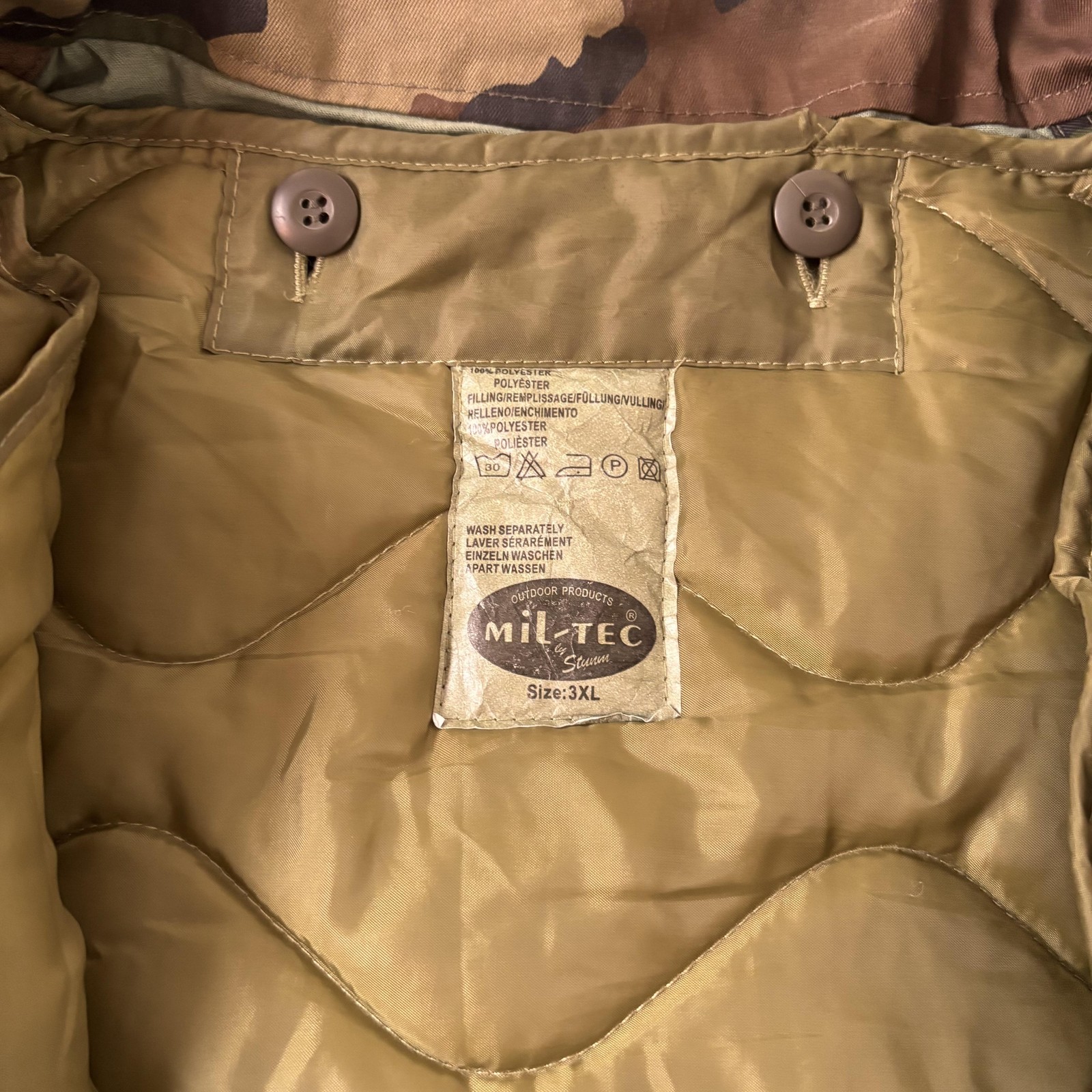 Mil-Tec Sturm Coat Mens 3XL Woodland Camo Cold Weather Field with Liner Military