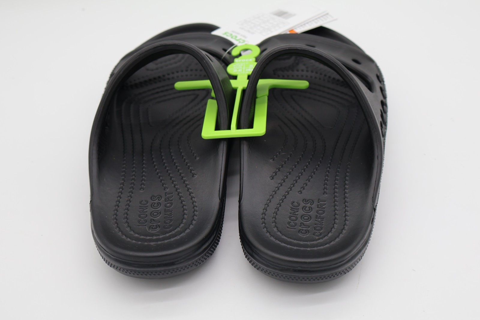 Crocs Sandals Unisex Size M7/W9 Black Baya Slide NWT
