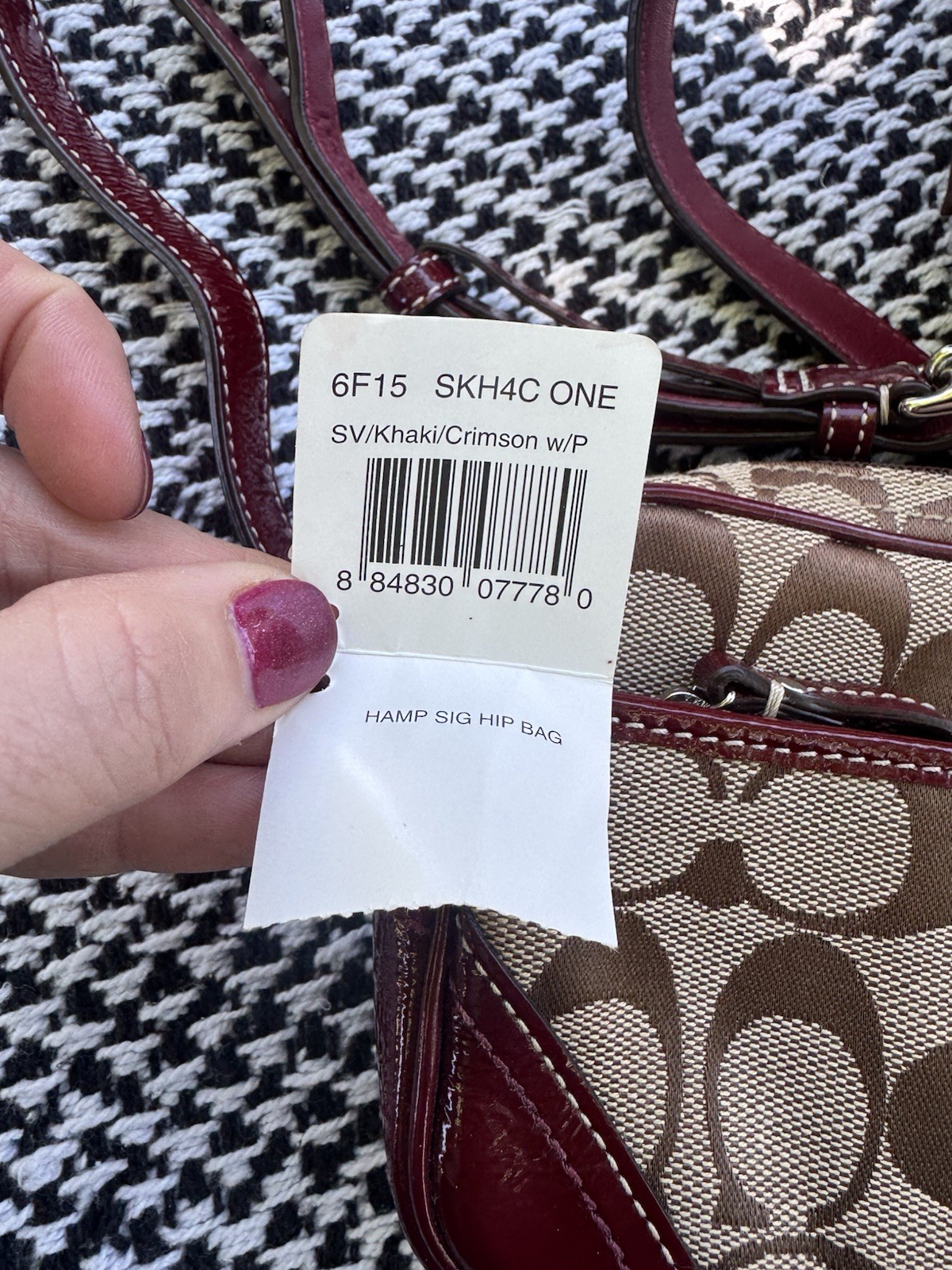 NWT COACH Hamptons Signature hip Belt Bag – Khaki & Crimson