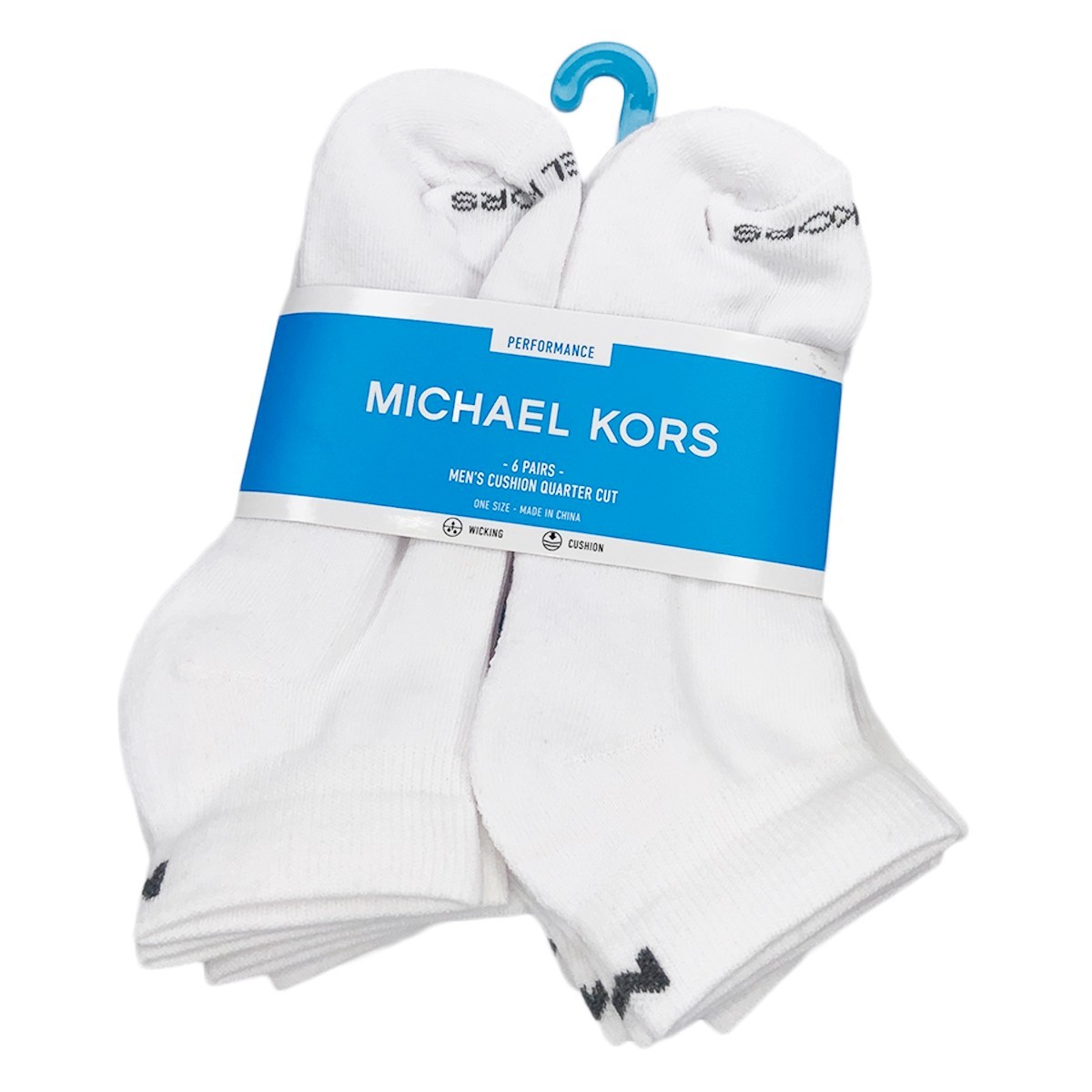 MSRP $26.99 NWT 6-PAIRS PACK MICHAEL KORS MEN’S WHITE LOW CUT SOCKS SIZES 7-12