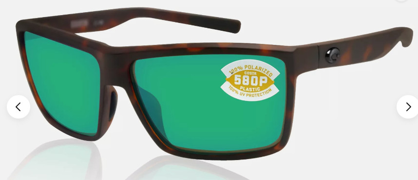 Costa Del Mar Rinconcito Matte Tortoise Green Mirror 580p Polarized RIC191OGMP