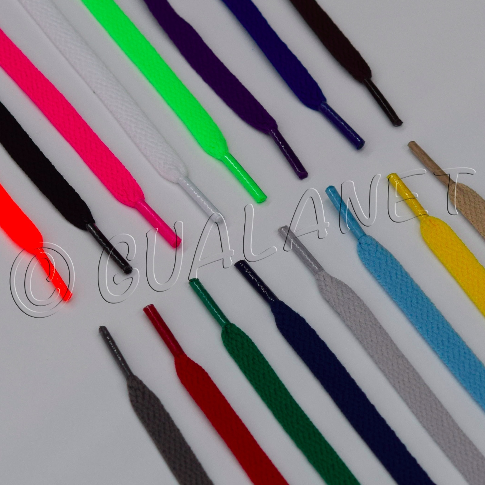 FLAT NEON Colored Shoelaces Sport Shoe Strings Athletic Sneakers Boot Laces