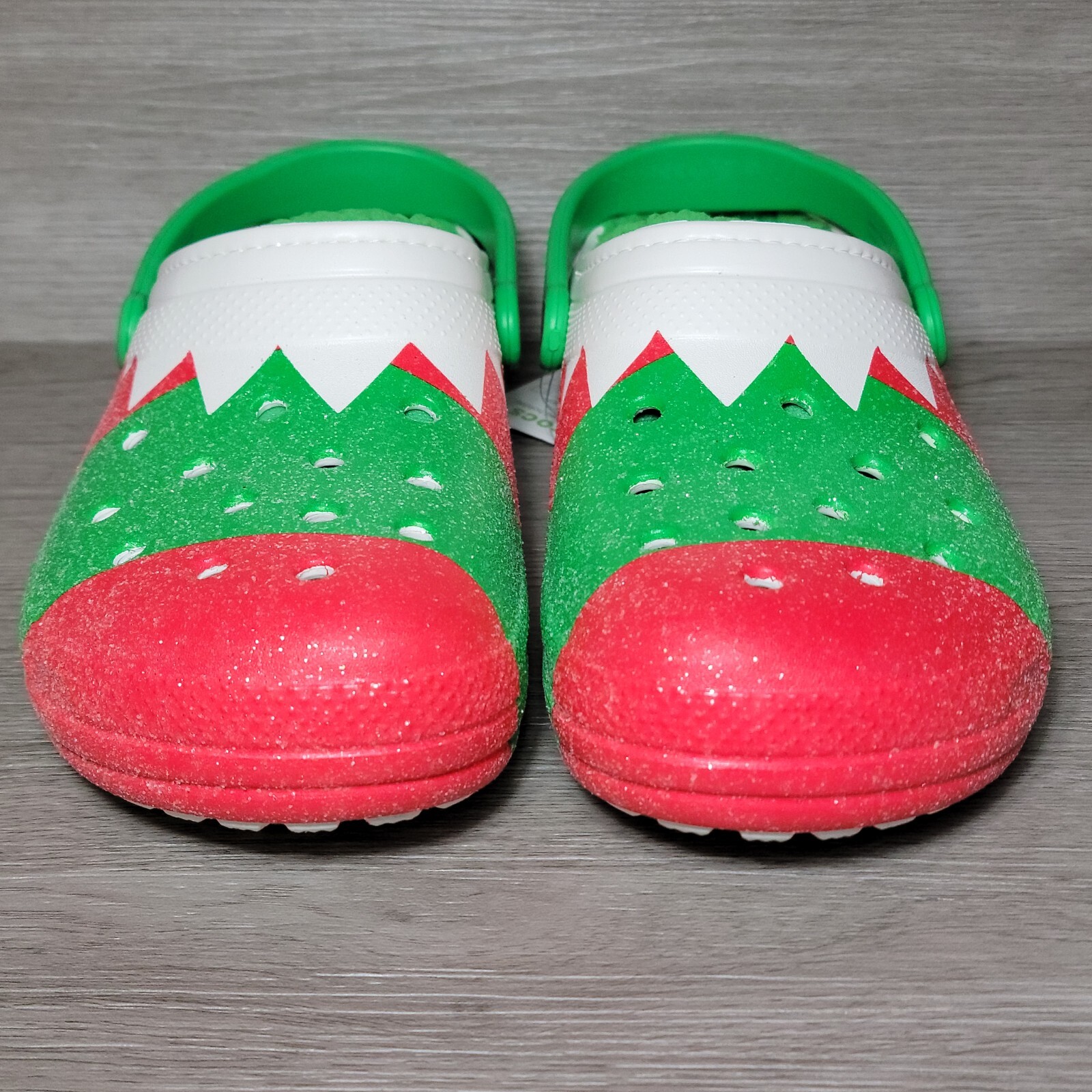 Crocs Classic Christmas Holiday Fuzzy Lined Clogs Sandals Size 13 Dual Comfort