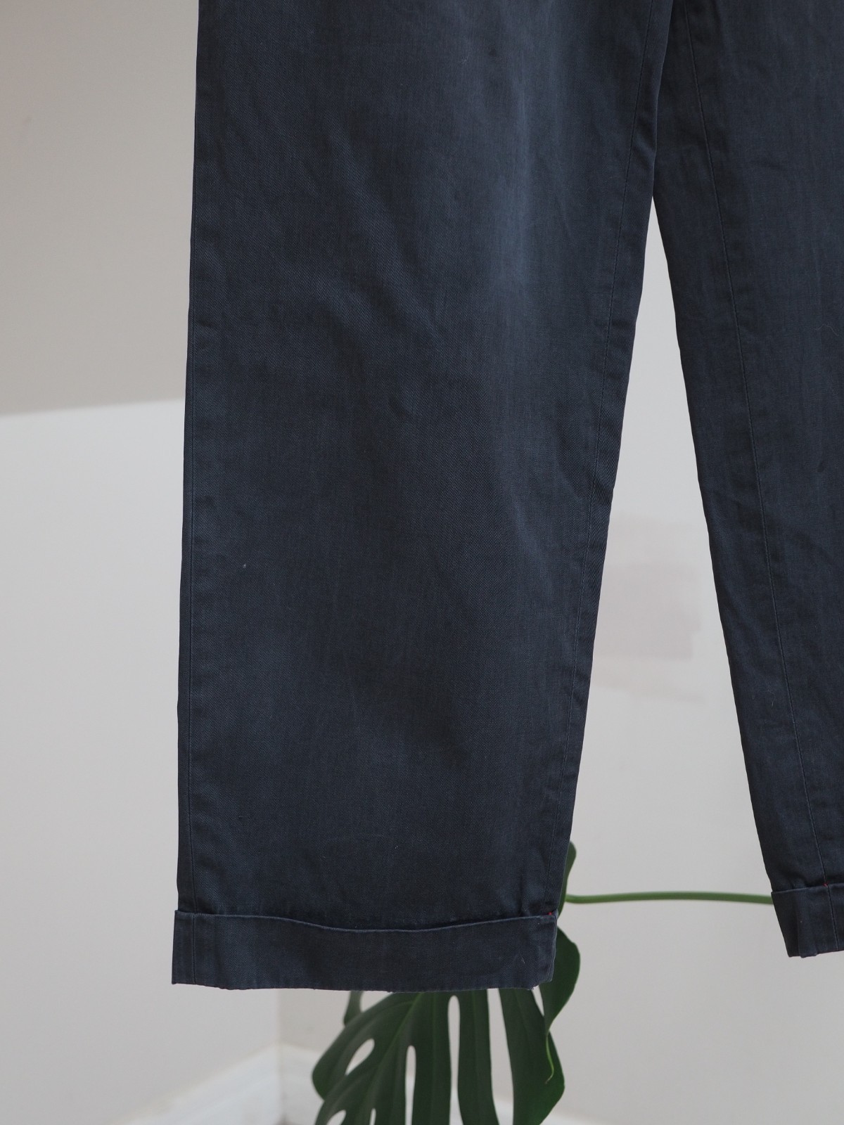 Comme des Garcons Homme Plus Men’s Dark Blue Faded Cotton Pants Trousers Size M