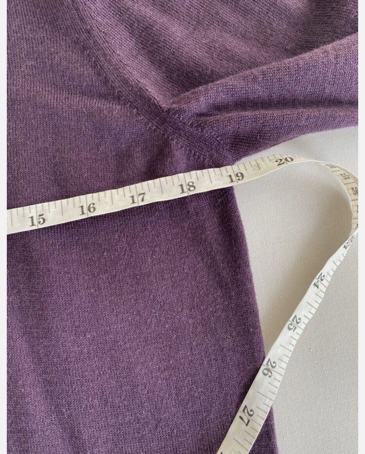 SHORE LEAVE JUMPER SZ LARGE PURPLE WOOL BLEND TURTLE NECK SWEATSHIRT SEE DETAILS