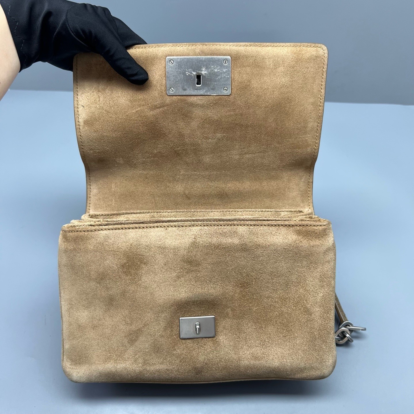 Prada Pre-Owned Authentic Chain Bag 24*15*6cm Nubuck Free Tracked Shipping