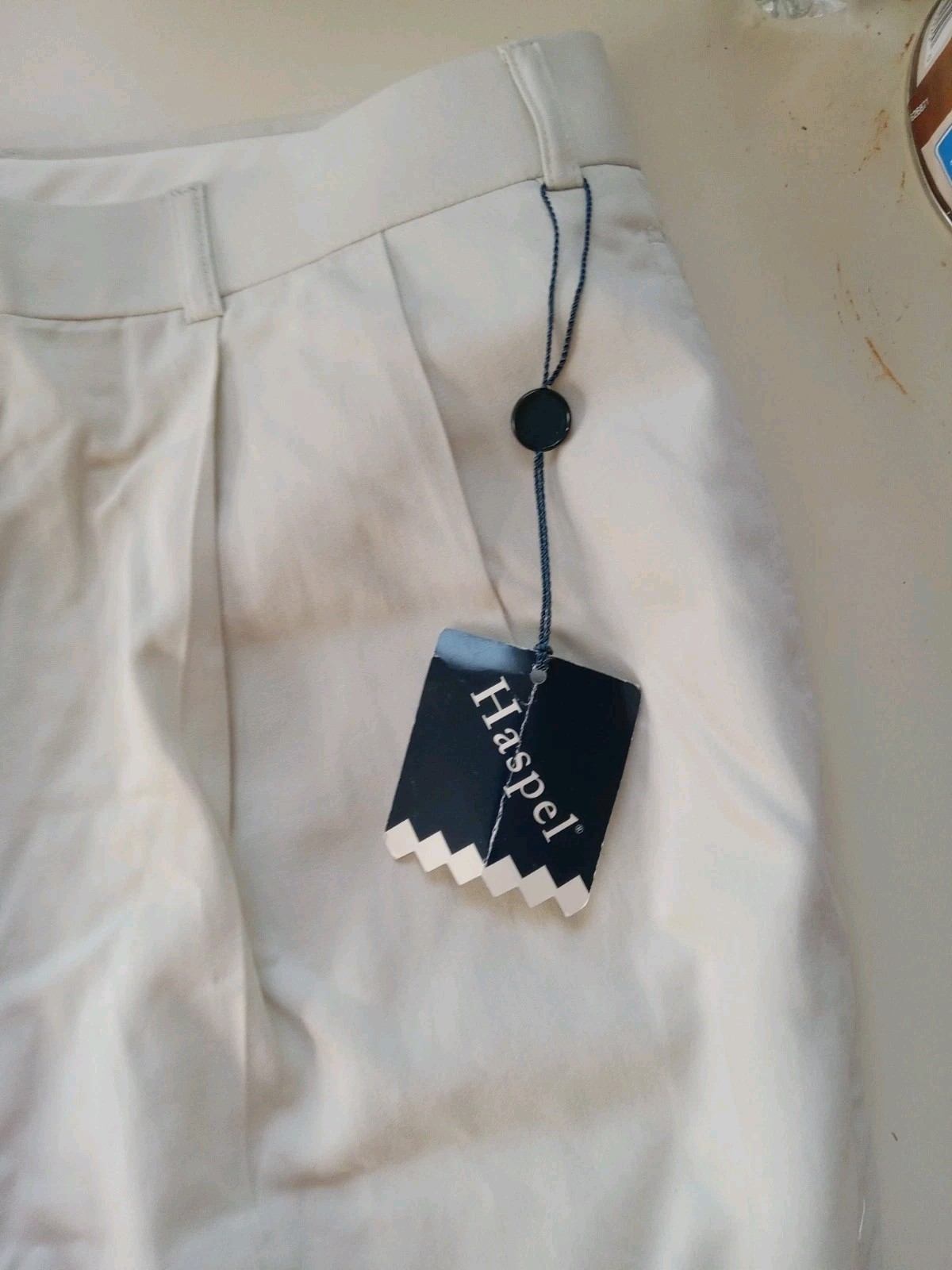 Haspel Pants Beige 38×38 Raw Hem NEW