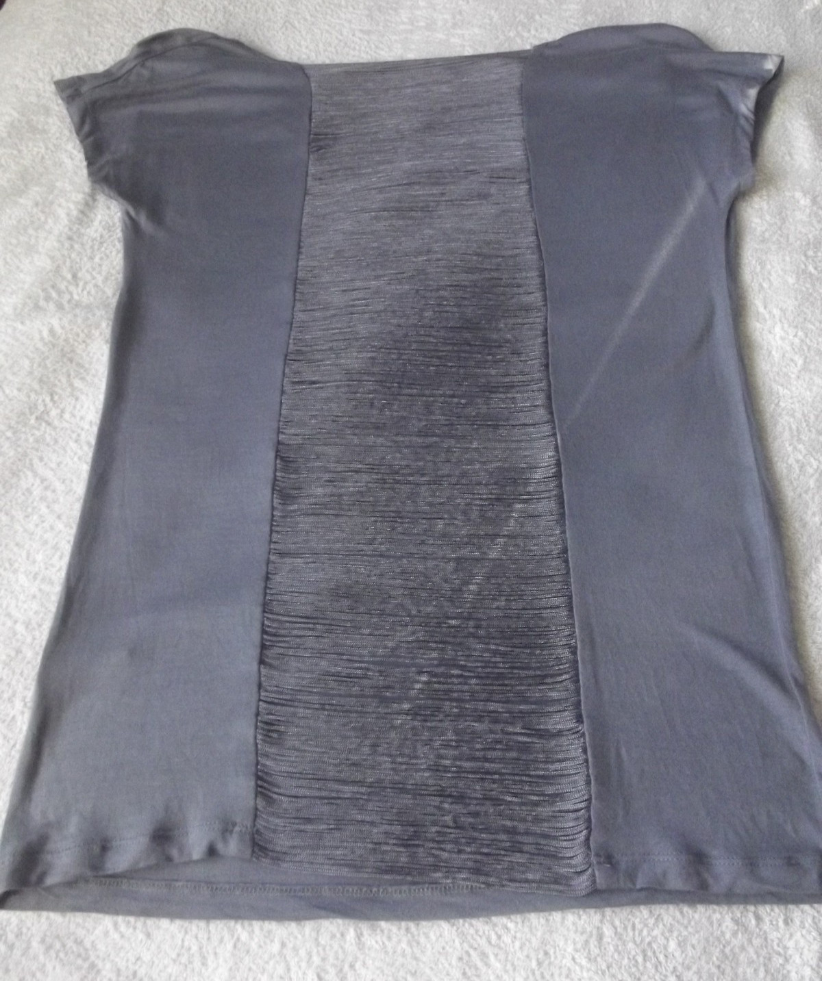 Purple Grey, Cowl neck, Open back, Long-length, Top / T-shirt, Womens UK 8 Party