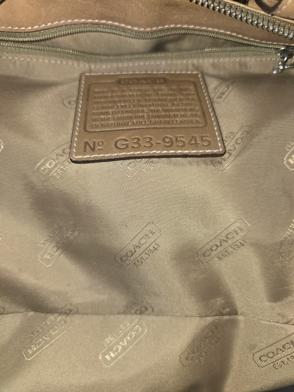 COACH Legacy Shoulder Bag Brown Leather Satchel 9545 Vtg 2003 Nickel Hardware