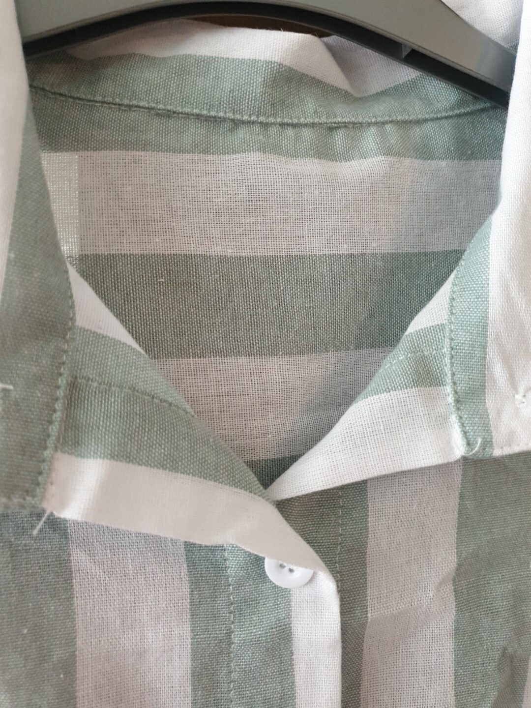 Button Up Green Striped Shirt – Loose Casual Top – Size XXL/18 -BNNT- RRP £20.99