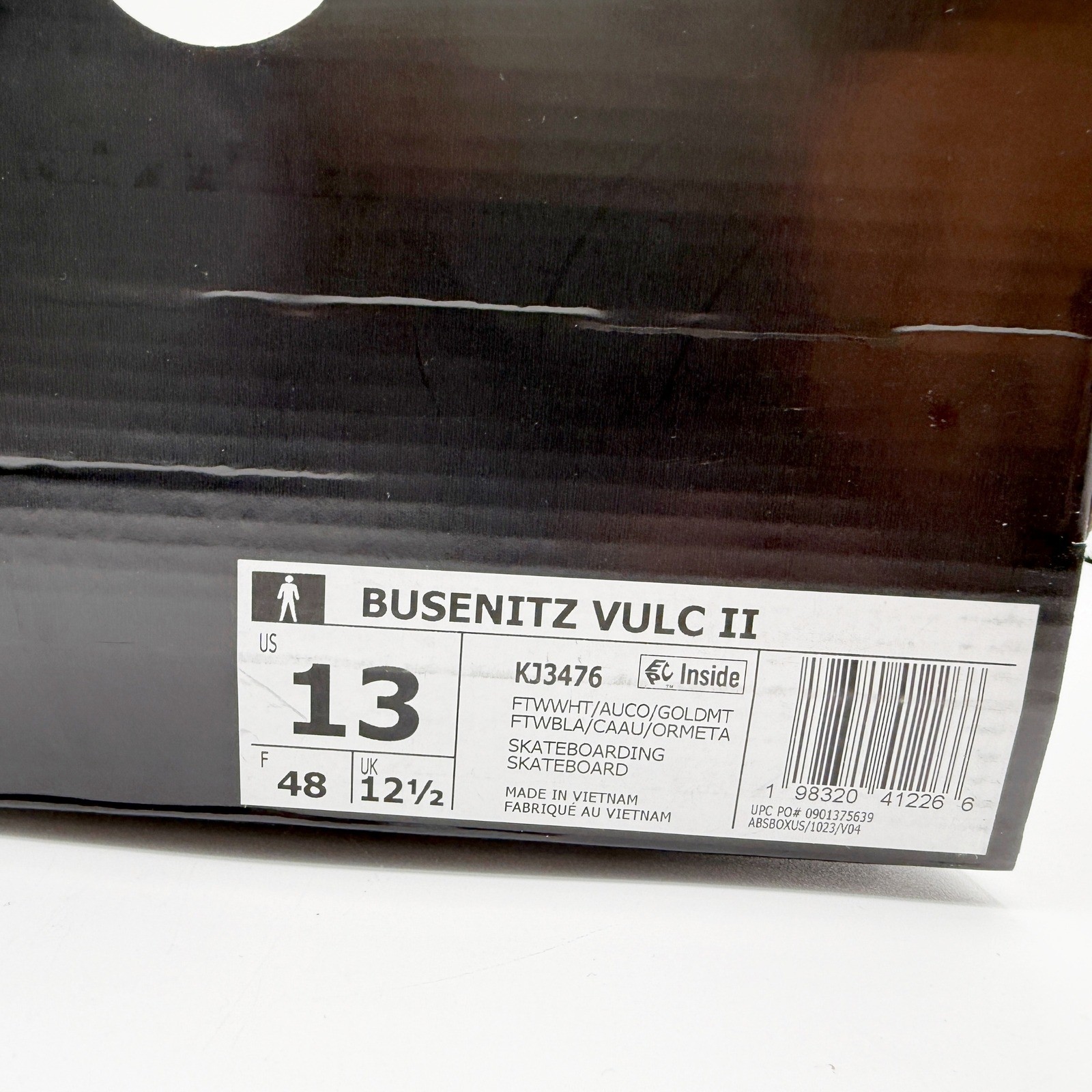 Adidas Busenitz Vulc II Mens Size 13 Cloud White Aurora Coffee KJ3476 NEW