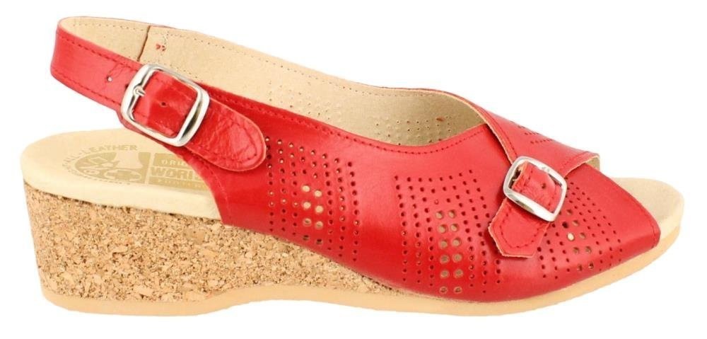 Worishofer Women’s Red Heeled Sandals, sz 36 (US Women’s 5-6) M (B)
