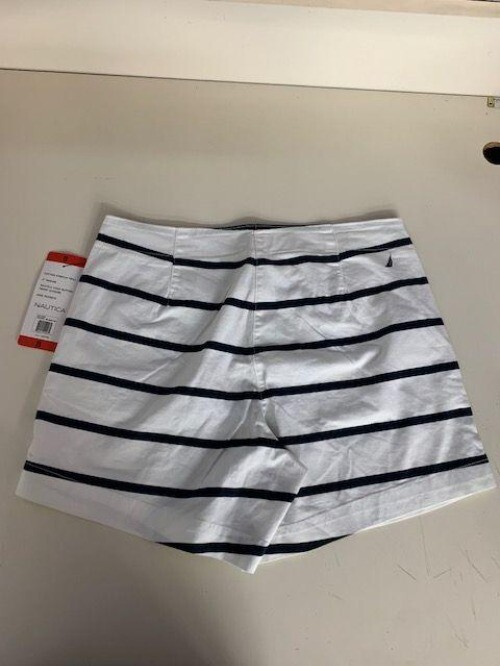 Nautica Striped Shorts Dark Navy/White Size 8 Women’s NWT