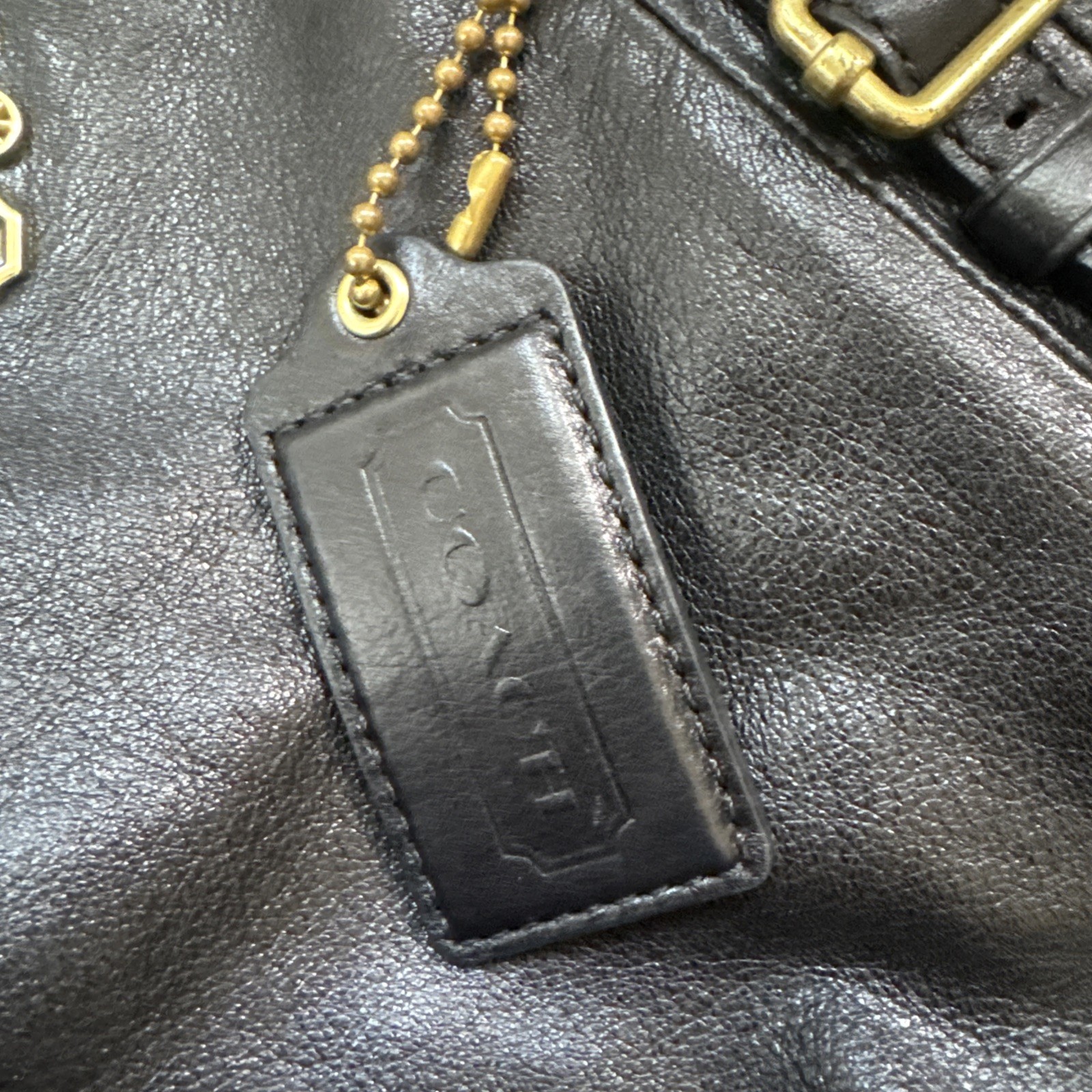 Coach Madison Sophia 2010 Black Leather Satchel Red Interior with Gold Accents