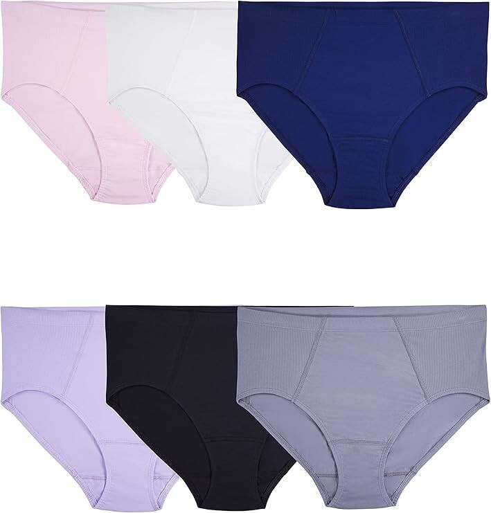 Fruit of the Loom Woman’s Fit for Me Underwear Flexible Fit 6 Pack Plus Size 11