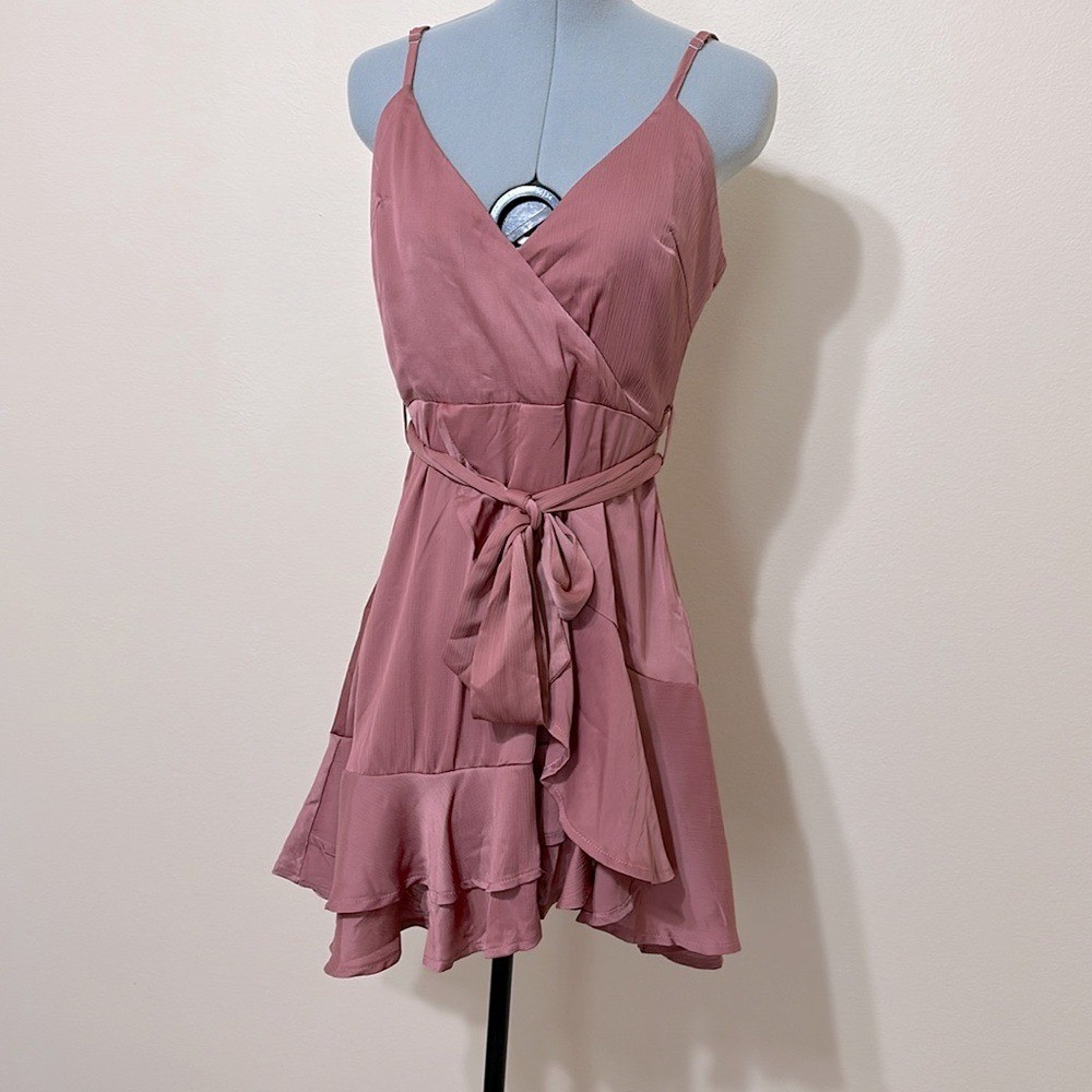 Princess Polly Watermelon Champagne Mini Elegant Dress, Size US 4