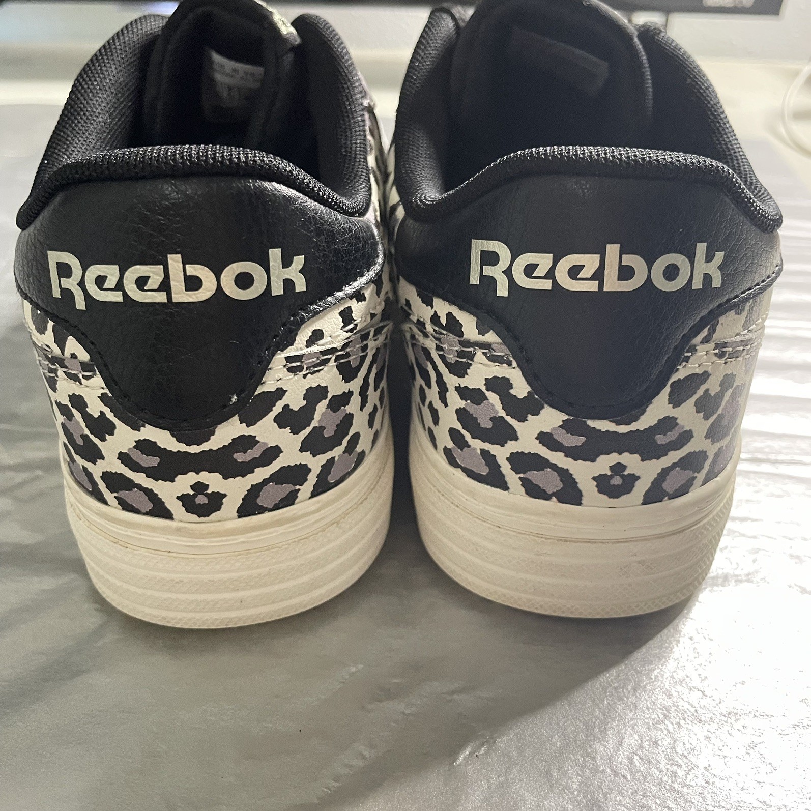 Reebok Classic Club C 85 Women’s Leopard Animal Print Low Top Lace Up Sneakers