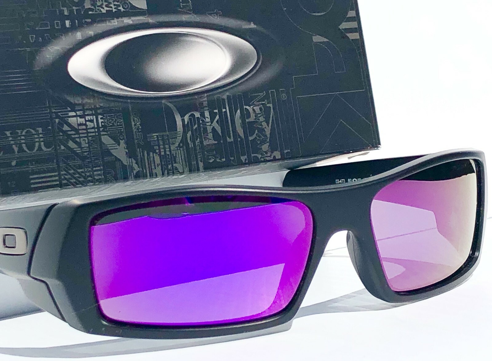 NEW* OAKLEY GASCAN Matte BLACK POLARIZED Galaxy Purple Violet Sunglass 9014