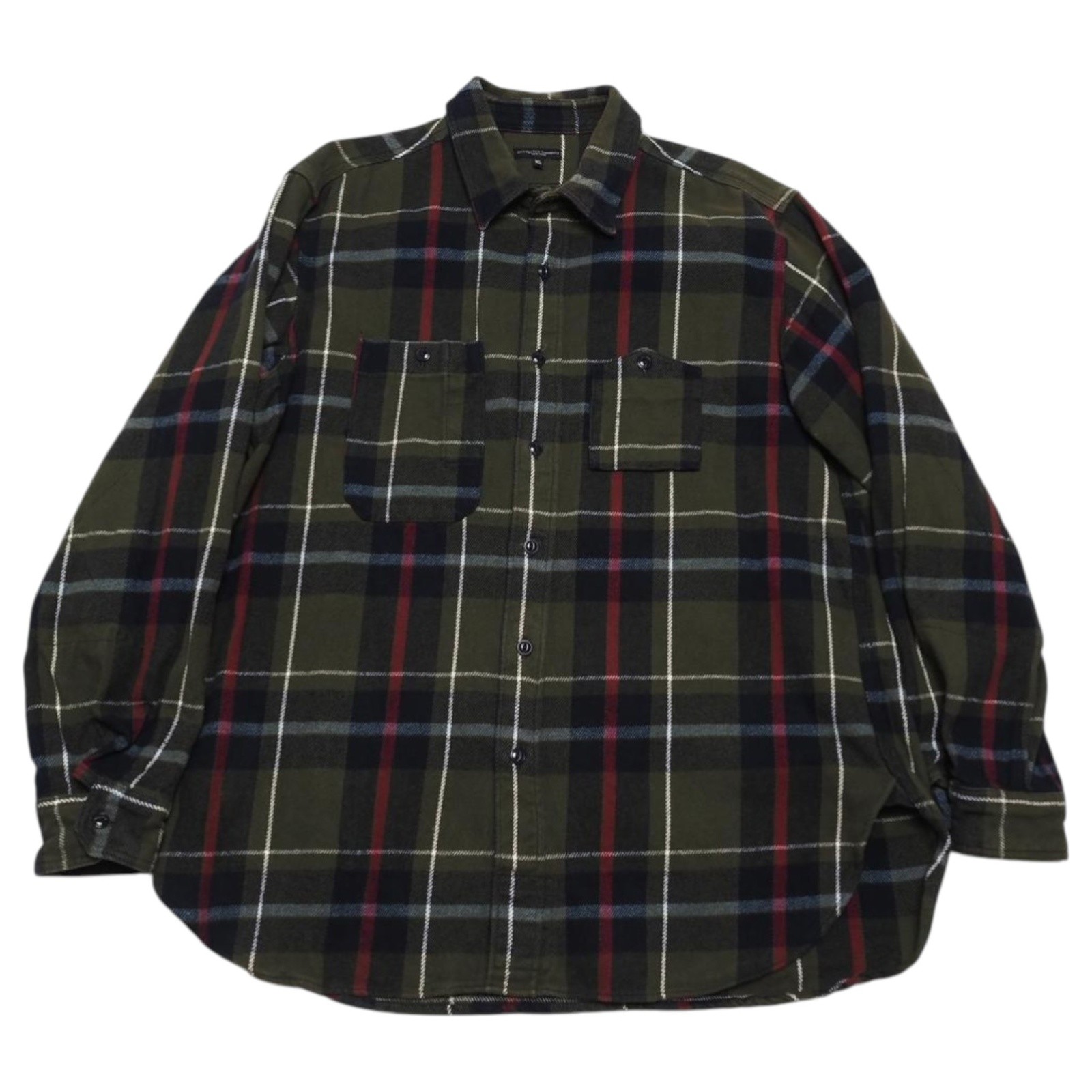 ENGINEERED GARMENTS Work Shirt XL Heavy Flannel Big Plaid Made in USA F/S