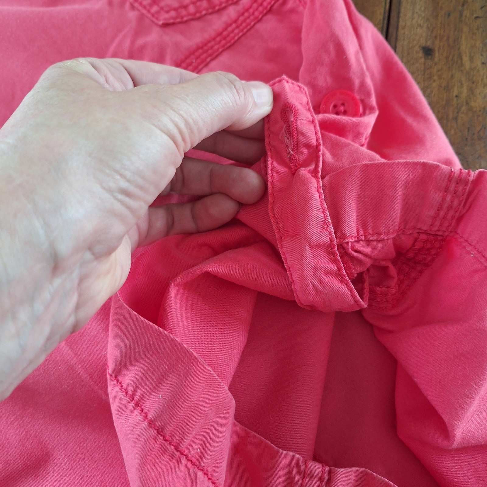 M&S Cargo Combat Trousers Cropped Adjustable Length UK22 Hot Pink 100% Cotton
