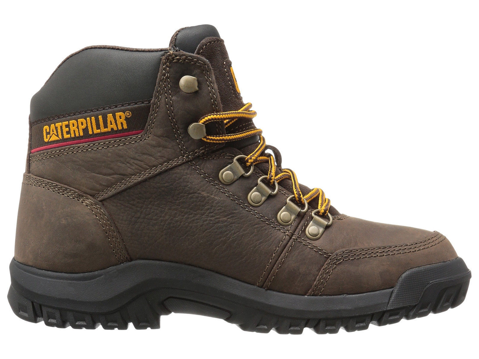 Men Caterpillar Outline Soft Toe Work Boot P74087 Seal Brown 100% Authentic New