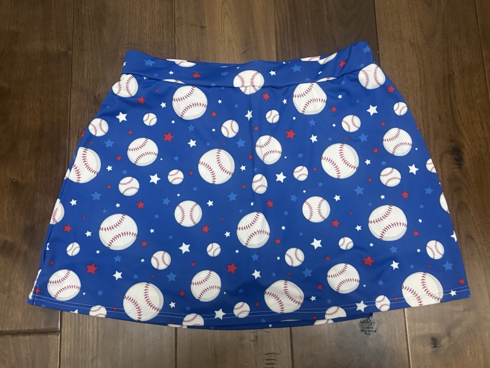 Women’s Size Small Regular Pull-On Stretch Skort w/ Pocket Blue Baseball Skirt