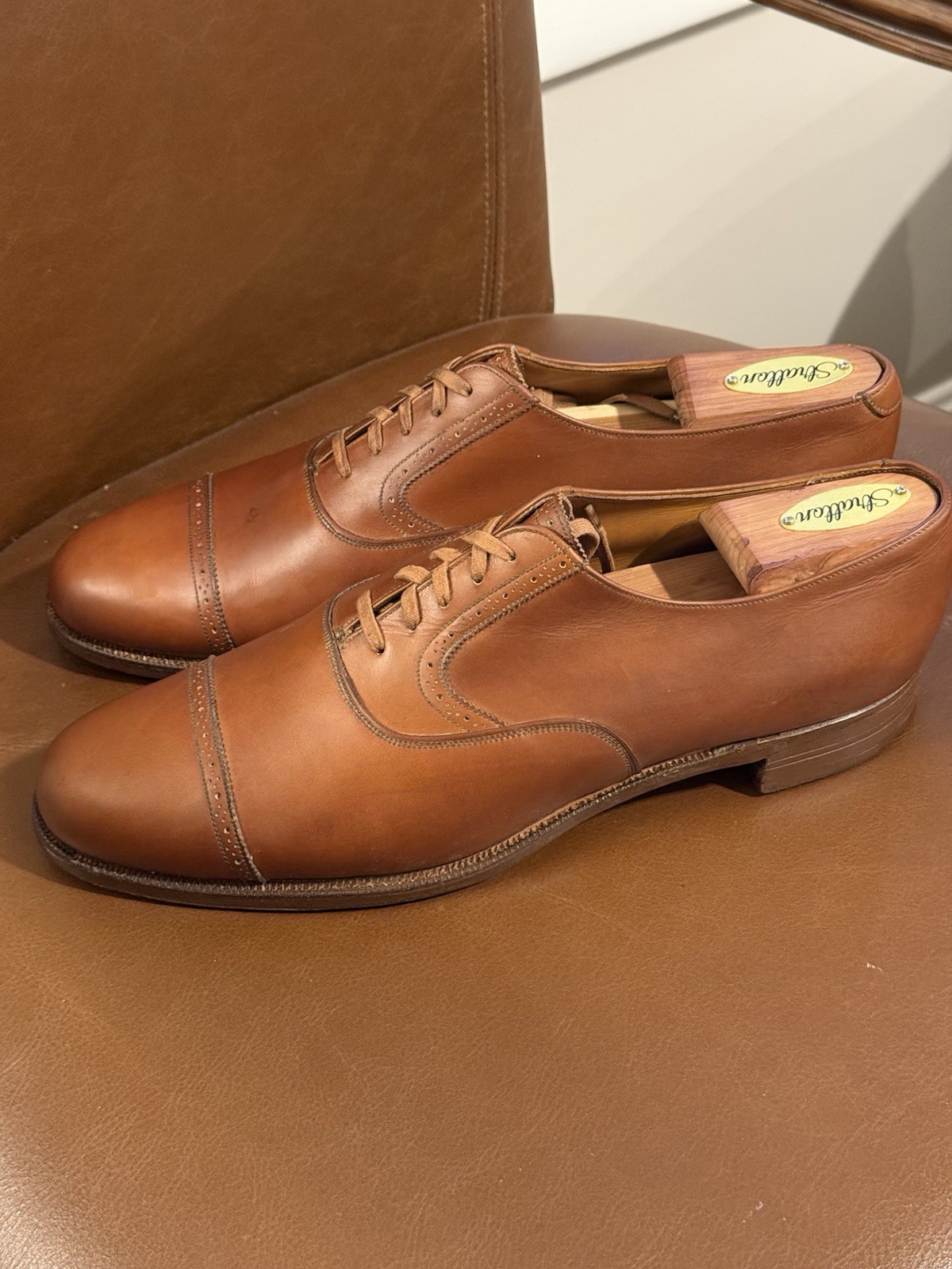 Polo Ralph Lauren Bench Made England Cap Toe Oxford 9.5D Crockett & Jones