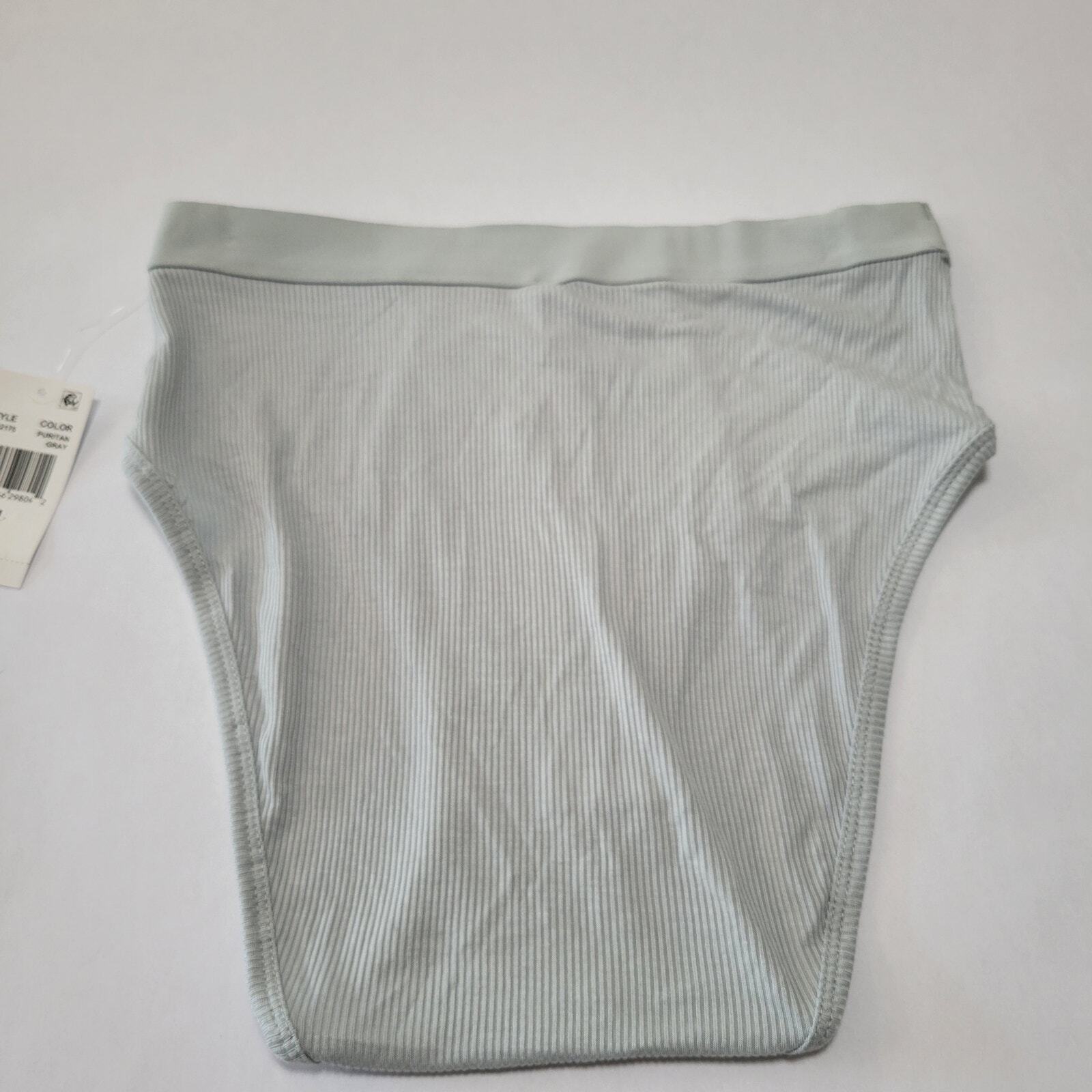 Steve Madden Ribbed High-Waisted Brief Underwear Light Sage NWT Size Medium